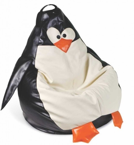 Кресло мешок груша в виде пингвина