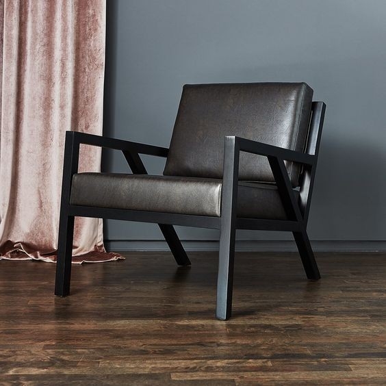 Купить строгое кресло в чёрном цвете стиль лофт