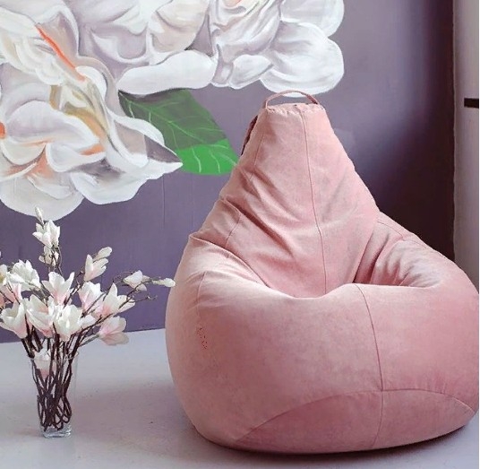 Светло розовый кресло мешок груша