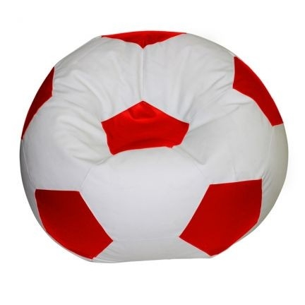 Бело красный бескаркасный мяч для дома