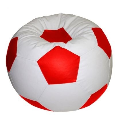Бело красный бескаркасный мяч для дома