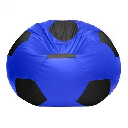 Сине чёрный бескаркасный мяч из Кож-зама