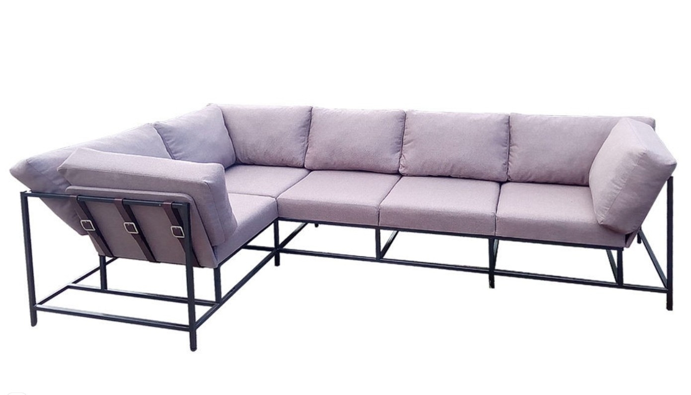 Купить угловой диван в стиле ЛОФТ из металла