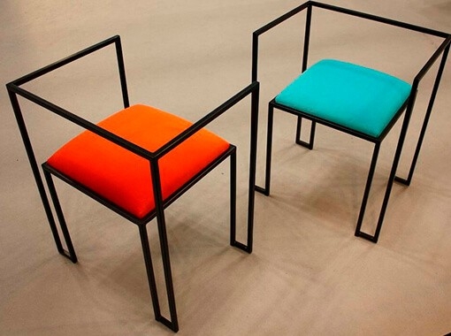 Металлические дизайнерские стулья в стиле ЛОФТ