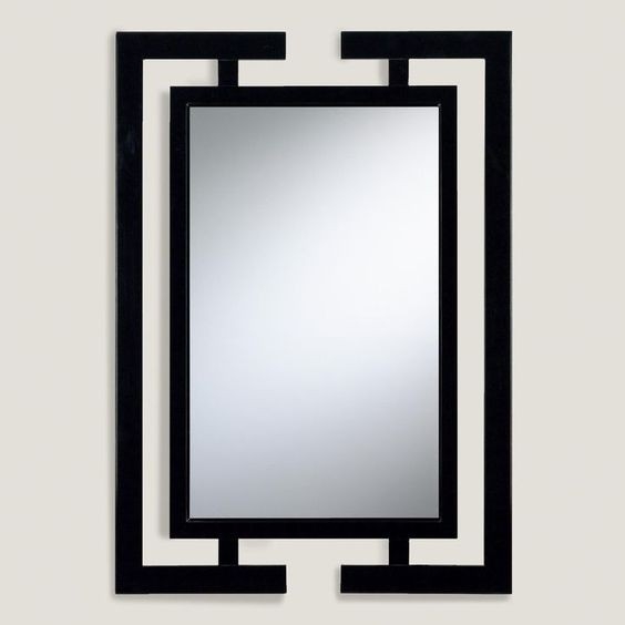 Настенное зеркало в металлическом обрамлении для лофт стиля