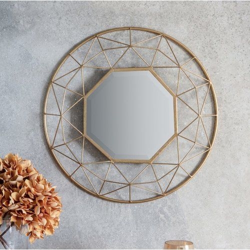 Настенное дизайнерское круглое зеркало