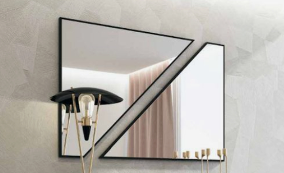 Настенные зеркало из двух частей прямоугольное