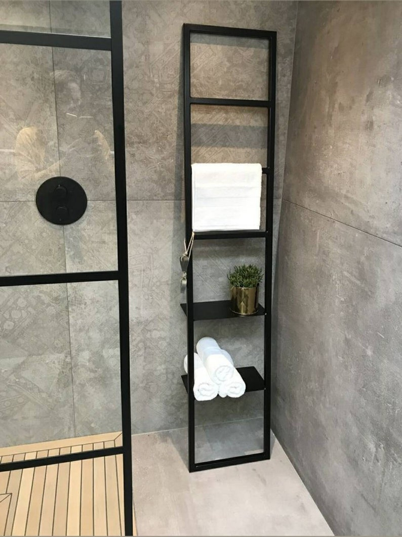 Полка стеллаж для ванной комнаты в стиле LOFT