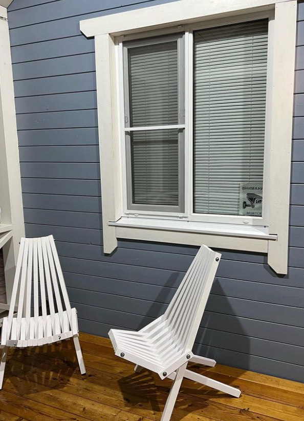 Белое кресло шезлонг Кентукки для ландшафтного дизайна