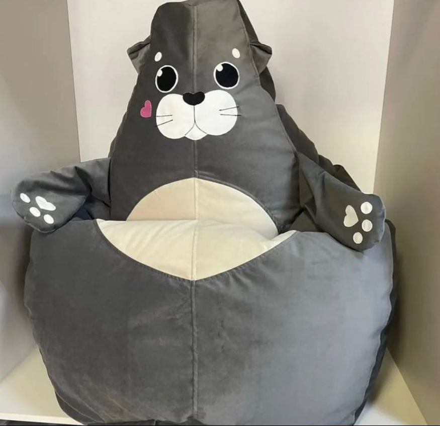 Кресло мешок груша для детей кот