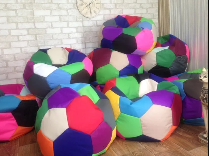 Кресло мяч из экокожи разноцветный 419 грн