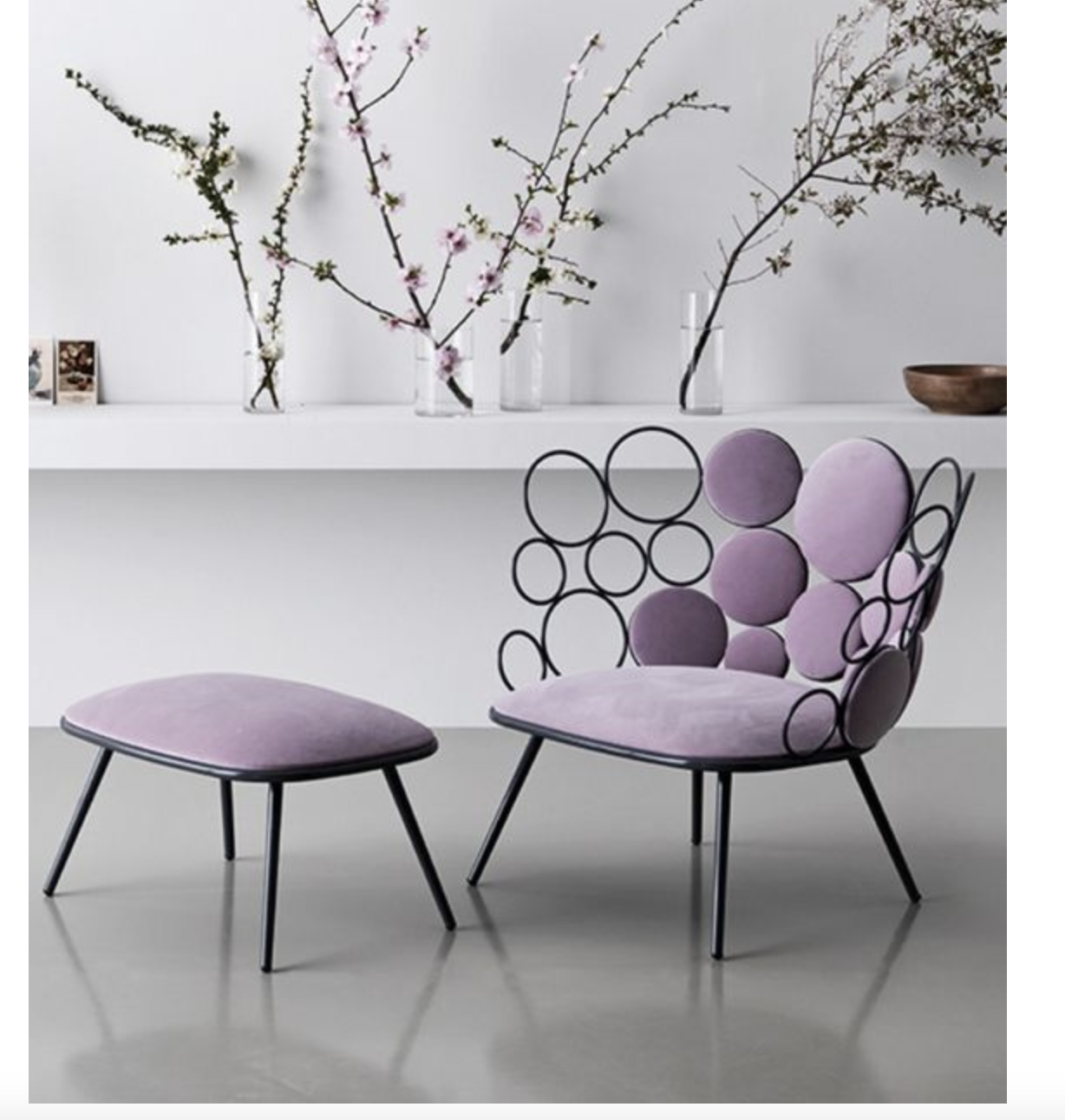 Комплект мебели лофт в ловандовом цвете