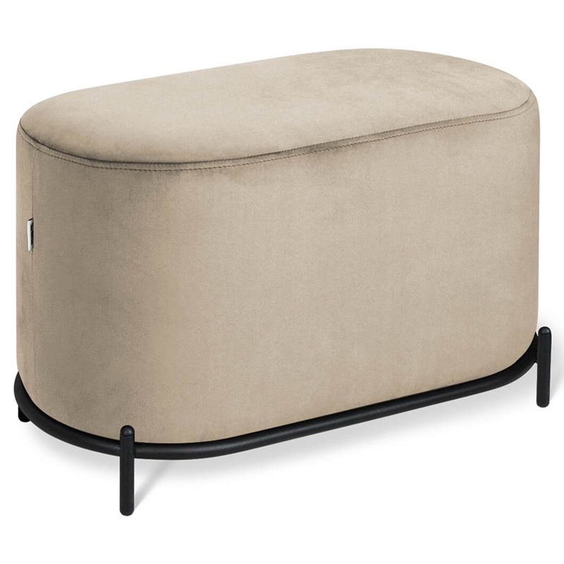 Банкетка овальная бежевая для коридора