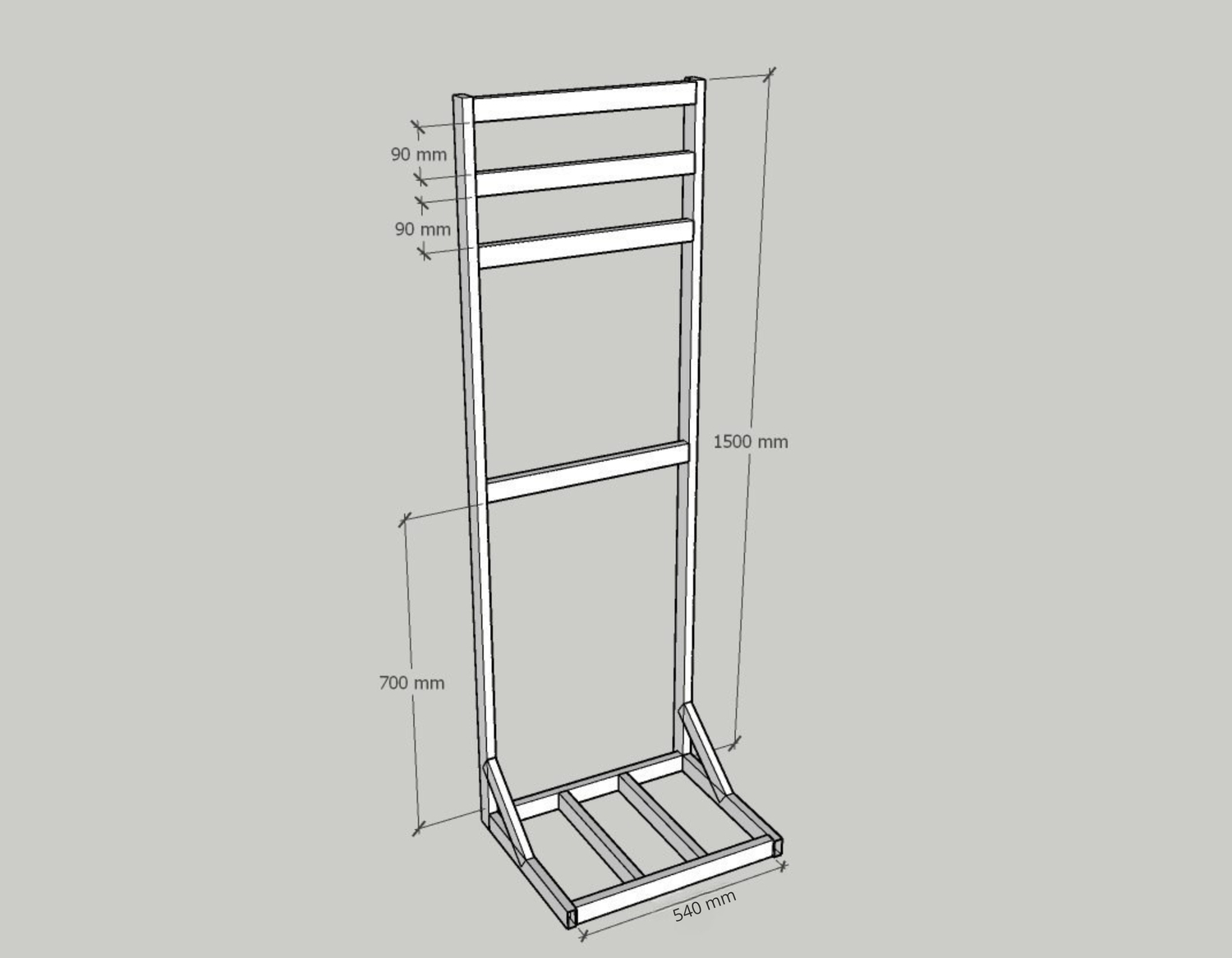 Купить стеллаж для стойку для крепления инвертора и аккумуляторных батарей
