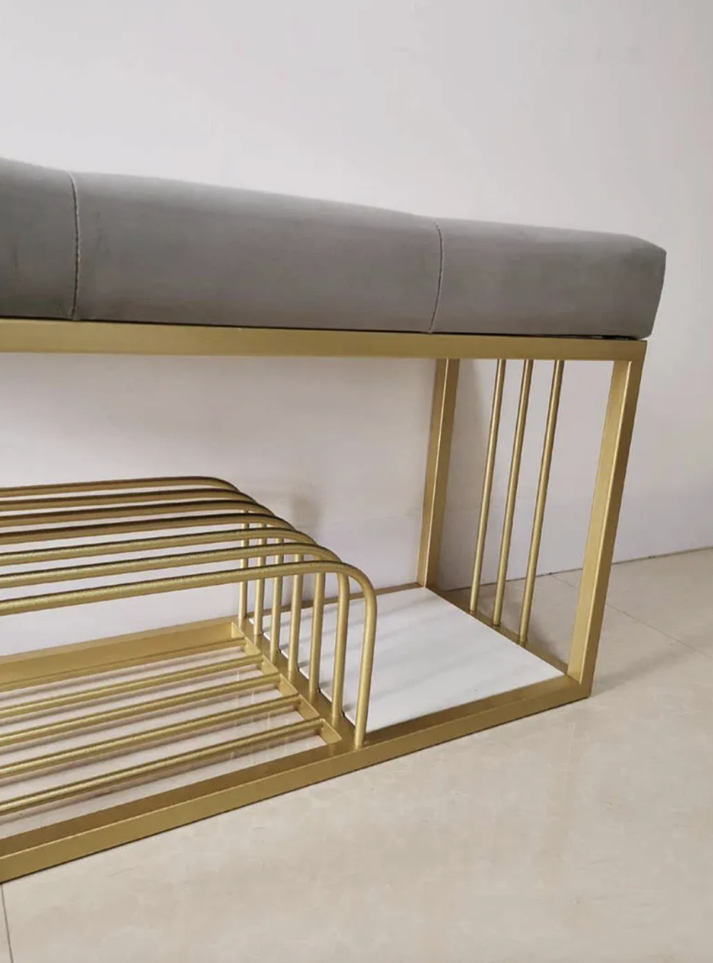 Банкетка в прихожую с полкой для обуви