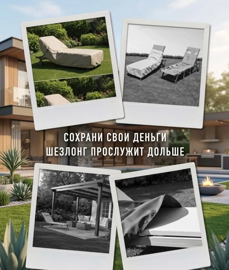 Защитный чехол для лежака из искуственного ротанга