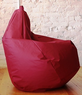 Бордовая кресло груша из оксфорда