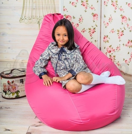 Детское кресло груша мешок из Оксфорда розового цвета