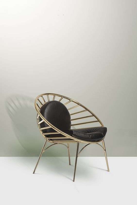 Металлическое круглое кресло в стиле ЛОФТ