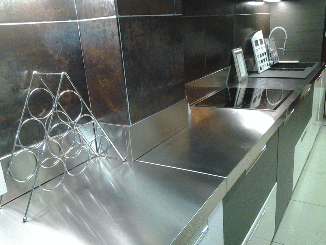 металлическая столешница для кухни