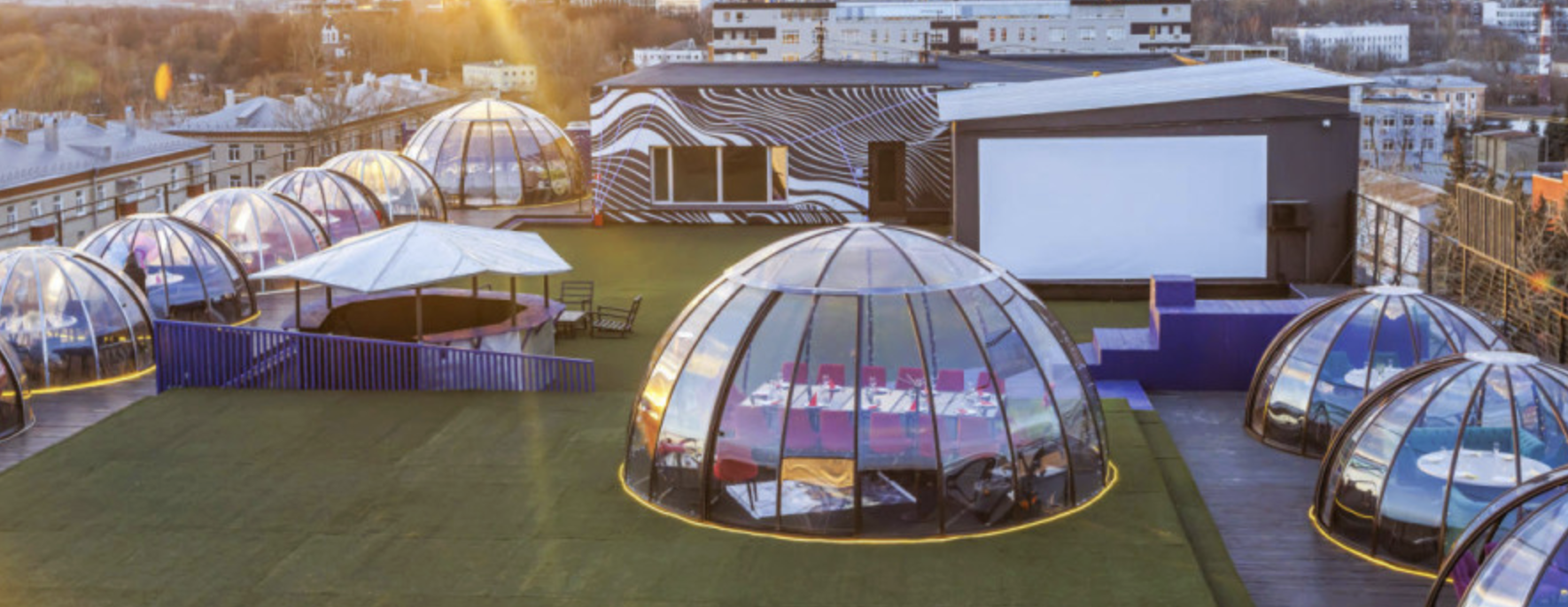 беседка в ресторан прозрачная