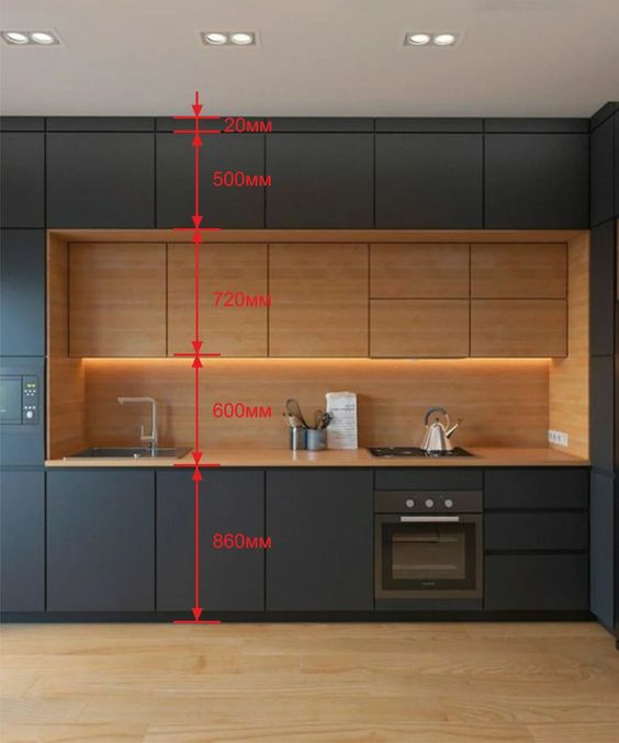какой высоты должна быть кухня?